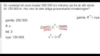 Matematik 1b Tillämpningar och problemlösning m potensekvationer och några exponentialekvationer [upl. by Nwahsid]