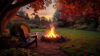 Autumn Serenity 8 Hours of Cozy Outdoor Fireplace Ambience with Relaxing Music for Focus and Sleep [upl. by Flight]