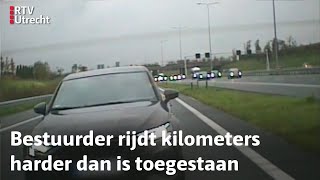 Met een snelheid van boven de 200 kilometer per uur rijden terwijl het regent  RTV Utrecht [upl. by Ahsinrad]