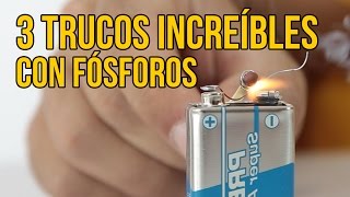 3 Trucos increíbles con FÓSFOROS para impresionar a tus AMIGOS Trucos con cerillas [upl. by Kirstin776]