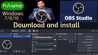 How to download OBS studio in pc or laptop how to live on YouTube and Facebook in pc [upl. by Nirrol]