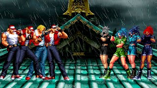 KOF Mugen Terry Bogard Team vs Leona Heidern Team [upl. by Rihaz233]