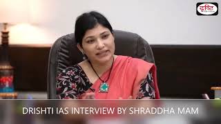 Drishti ias mock interview BY shraddha mam shraddha ias interview [upl. by Crosse797]