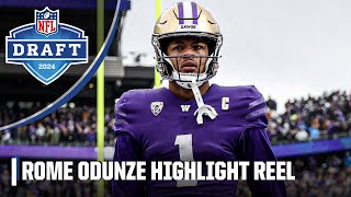 Rome Odunze Highlight Reel Chicago Bears select Washington WR at No 9  2024 NFL Draft [upl. by Leur]