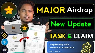 Major double Paisa milega Airdrop Achievements Task 🔥 major new update major airdrop daily task [upl. by Danyluk]