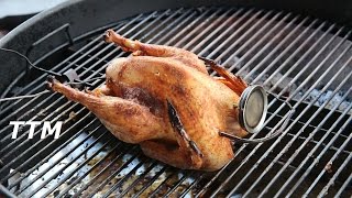 Cooking and Tasting PheasantBBQ Whole Pheasant on the Weber Kettle with the Slow N Sear Plus [upl. by Lewellen]