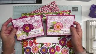 Stampin Up Flowering Zinnia Suite Collection [upl. by Oiluig]