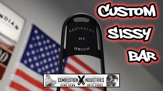 Custom Sissy Bar Install  Combustion Industries [upl. by So736]