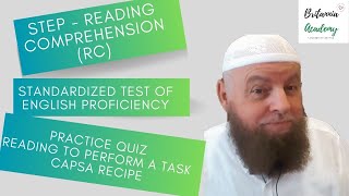 Reading Comprehension RC Skill 2  Reading to Perform a Task  Capsa Recipe Practice Quiz [upl. by Yerg958]