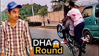 Bike Wheeling  DHA Round Practice  Police Ka full rola highway per  1M  views 👀😱 [upl. by Hamfurd82]