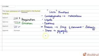 The toxic substance are detoxicated in the human body by   CLASS 12  DIGESTION AND ABSORPTI [upl. by Nnoryt869]