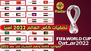 أهم مباريات تصفيات كأس العالم 2022 آسيا في عام 2021 المواعيد كاملة [upl. by Bearce]