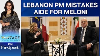 Lebanon PM Mistakes an Aide for Italian PM Meloni  Vantage with Palki Sharma [upl. by Anisamoht652]