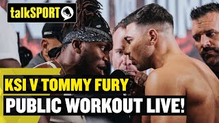 KSI V TOMMY FURY amp LOGAN PAUL V DILLON DANIS PUBLIC WORKOUT LIVE 🥊  talkSPORT Boxing [upl. by Eiloj]