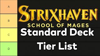 Strixhaven Standard Deck Tier List Mtg [upl. by Ecerehs]