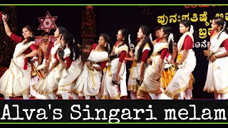 SINGARI MELAM BY GIRLS  Alvas Students Chende Dance Moodbidri [upl. by Deragon]