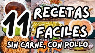 ✅11 RECETAS FACILES CON POLLO🍗🐔🐓 parati mihogardulcehogar fyp recetassincarne recetasconpollo [upl. by Reiniar976]