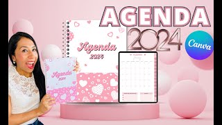 🌟 Diseña y Vende AGENDA EN CANVA 🌟 Plantilla de regalo 🎁 [upl. by Pelag]