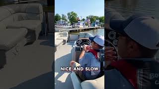 How to Pull Up to our Fuel Dock on Lake Hopatcong Bridge Marina Docking Tips PART 1 shorts [upl. by Tacklind889]