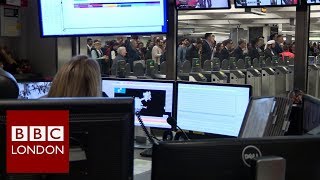 Crowd control on the Victoria line  BBC London [upl. by Latisha]