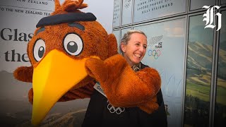 Meet Goldie  the NZ Olympic teams fanturnmascot  NZ Herald [upl. by Ninazan]