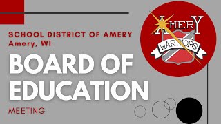 Amery Board of Education regular meeting October 23 2023 [upl. by Jack142]