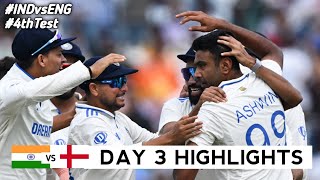 INDIA VS ENGLAND 4th TEST MATCH DAY 4 HIGHLIGHTS 2024  IND VS ENG CRICKET HIGHLIGHTS [upl. by Morganica]