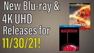 New Bluray amp 4K UHD Releases for 113021 [upl. by Secundas]