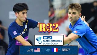 R32🇲🇾Tan Jia Jie VS 🇨🇵Christo Popov🔥 Hylo Open 2024 [upl. by Carrelli]