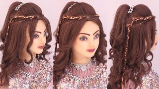 Bridal Hairstyles Kashees l Reception look l Curly Ponytail Hairstyles l Navratri Garba Special [upl. by Oeflein477]