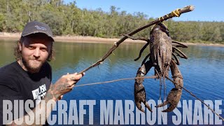 Bushcraft Marron Snare  Hunting Marron Freshwater Crayfish Crawfish Crawdad [upl. by Mayeda]