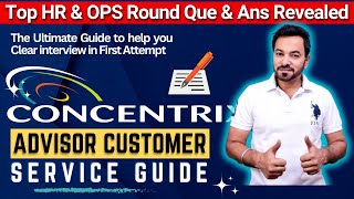 Concentrix Interview Questions and Answers  HR amp Ops Round Question and Answers Revealed [upl. by Delcine597]