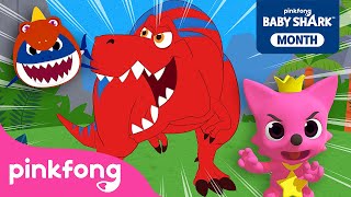 TV for Kids Baby Shark in Dino World 🦖🦈  TRex and More  Baby Shark Month Special  Pinkfong [upl. by Bigelow]