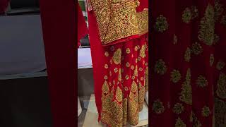 Red saree bridal saree trending saree viral saree vivah sarees bakarganj youtube 2024 [upl. by Alit]