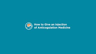 How to Give an Injection of an Anticoagulation Medicine [upl. by Swenson]