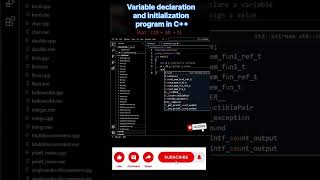 program variable declaration and initialization in C shorts youtube ytshorts trending reels [upl. by Akiwak]