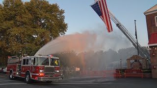 Pearl RiverNY Fire Dept Hook amp Ladder Co 1 Dual Wetdown 91424 [upl. by Euqinoj742]