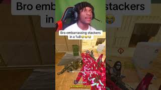 Embarrassing stackers in a 1v8😭 warzone warzonefunnyclips gaming [upl. by Alram]