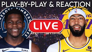 Los Angeles Lakers vs Minnesota Timberwolves LIVE PlayByPlay amp Reaction [upl. by Auqinat]