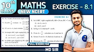 Class 10 Maths Chapter 8  Introduction to Trigonometry  Exercise 81 Solutions [upl. by Immac]