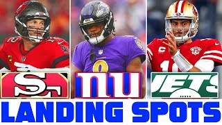 NFL Free Agent Quarterbacks amp Landing Spots 2023 NFL Free Agency Predictions [upl. by Allegna506]