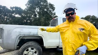 Dustless Sandblasting a Burned Duramax [upl. by Cynth]