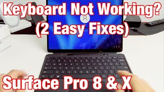 Microsoft Surface Pro 8 amp X Keyboard Not Working Unresponsive 2 Easy Fixes [upl. by Otho]