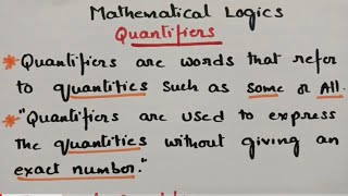 btechmathshub7050 Quantifiers  Types of Quantifiers  Universal Existential QuantifiersExample [upl. by Ria139]