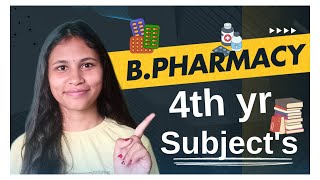 Bpharmacy 4th yr subjects pharmacy course details Likithahere [upl. by Verina]