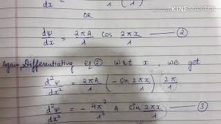 Derive Schrodinger wave equation BSc chemistry [upl. by Otir]