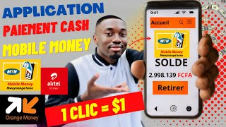 CETTE APP PAYE INSTANTANÉMENT SUR TON MTN MONEY WAVE ORANGE MONEY  Retrait facile depuis lAfrique [upl. by Marx1]