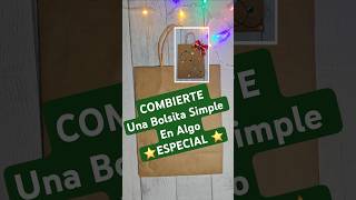 Combierte una Bolsa Simple en algo Especial 🎄 regalos navidad craft [upl. by Dene]