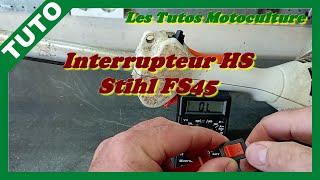 Coupe bordure Stihl FS4538  Remplacement Interrupteur HS [upl. by Sihtnyc]