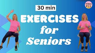 Beginner Exercises for Senior and Older Adults  30 min Step by Step Instruction [upl. by Staci]